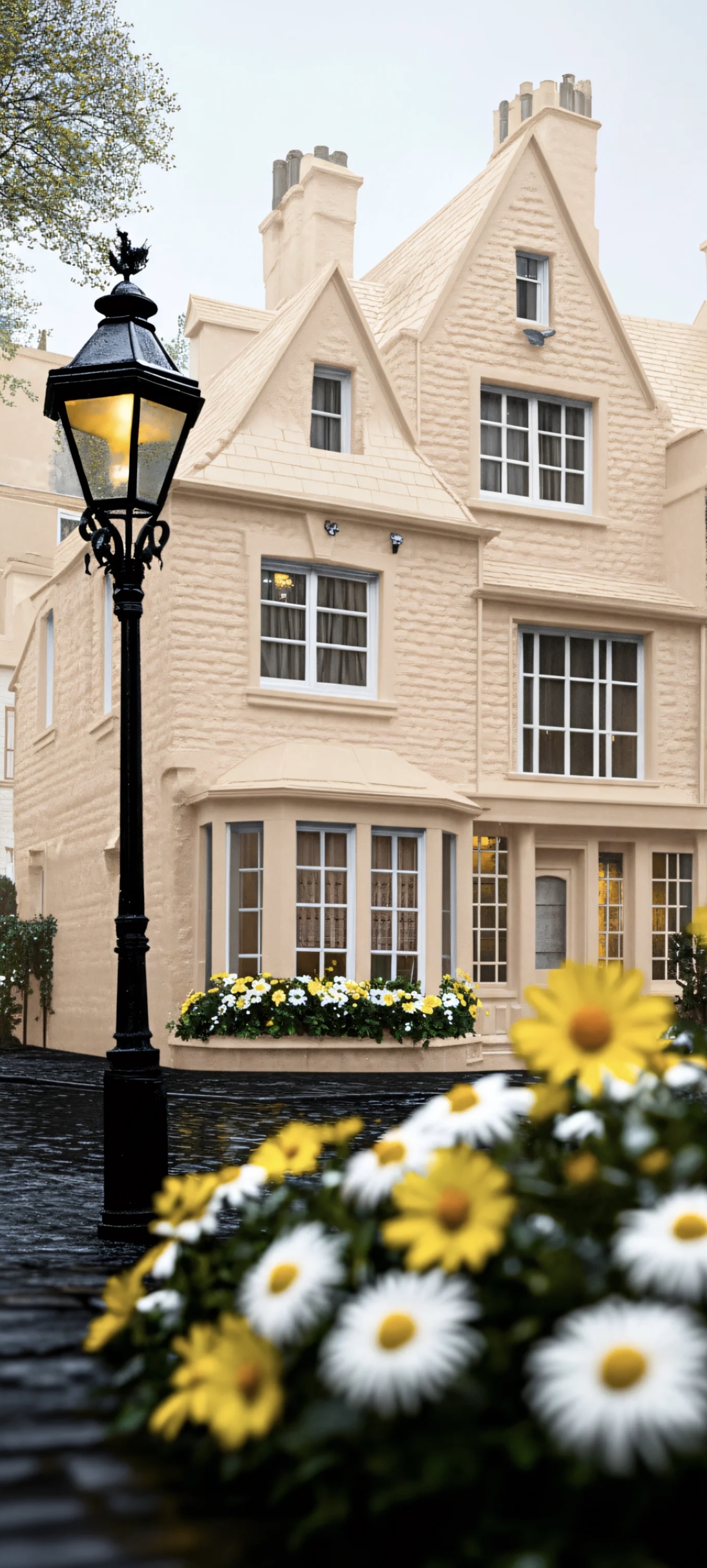 Textured artisan fall wallpaper close-up