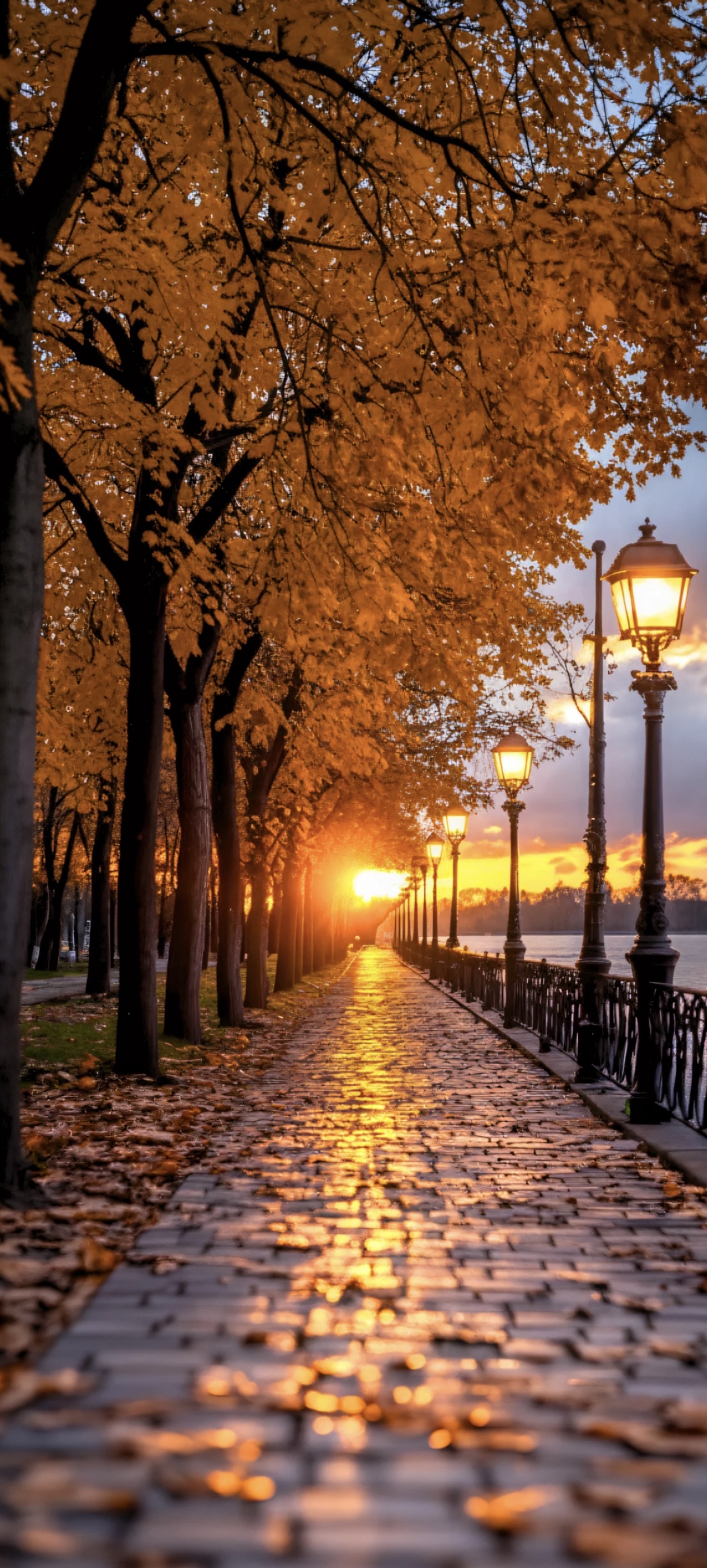 Cozy autumn wallpaper in mocha tones